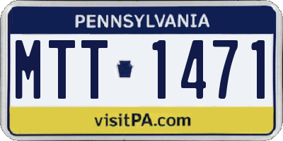PA license plate MTT1471