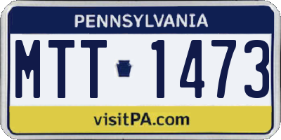 PA license plate MTT1473