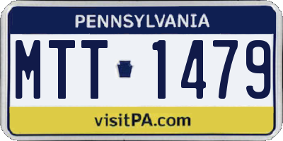 PA license plate MTT1479