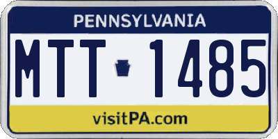 PA license plate MTT1485