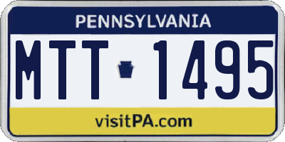 PA license plate MTT1495