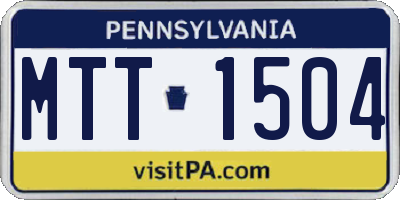 PA license plate MTT1504