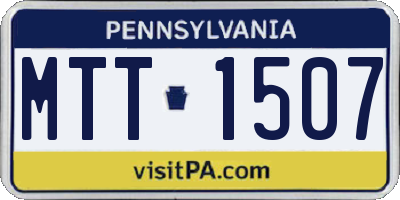 PA license plate MTT1507