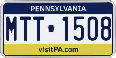 PA license plate MTT1508