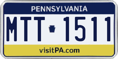 PA license plate MTT1511