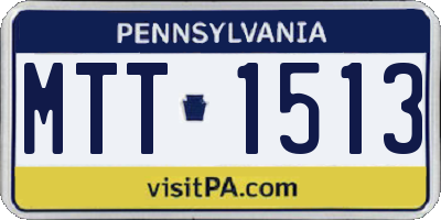 PA license plate MTT1513