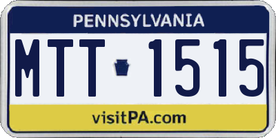 PA license plate MTT1515