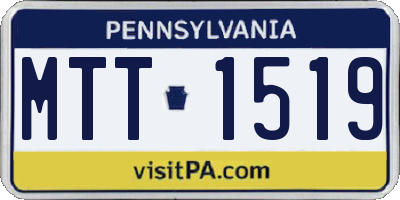 PA license plate MTT1519