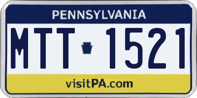 PA license plate MTT1521