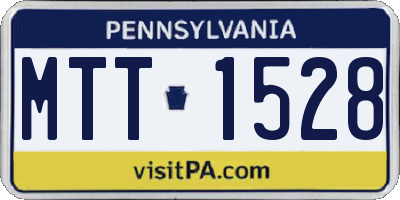 PA license plate MTT1528
