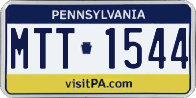 PA license plate MTT1544