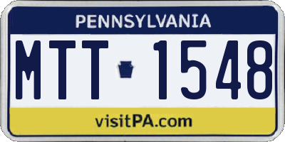 PA license plate MTT1548