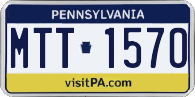 PA license plate MTT1570