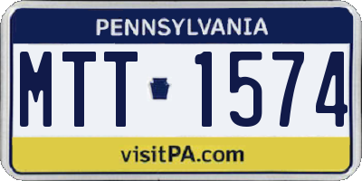 PA license plate MTT1574