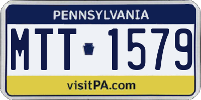 PA license plate MTT1579