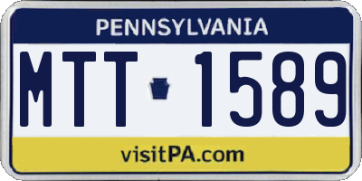 PA license plate MTT1589