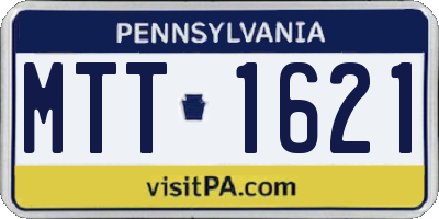 PA license plate MTT1621