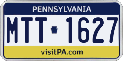 PA license plate MTT1627