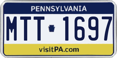 PA license plate MTT1697