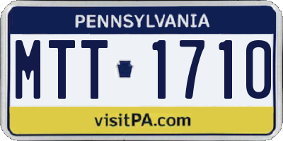 PA license plate MTT1710