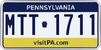 PA license plate MTT1711
