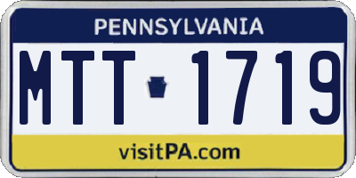 PA license plate MTT1719