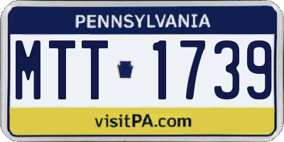 PA license plate MTT1739