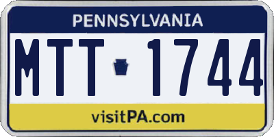 PA license plate MTT1744