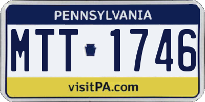 PA license plate MTT1746