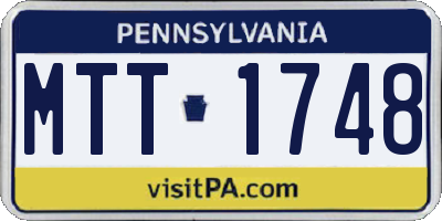 PA license plate MTT1748