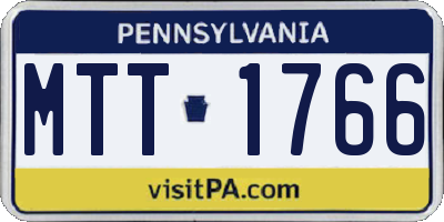 PA license plate MTT1766