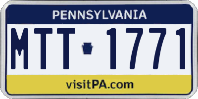 PA license plate MTT1771