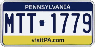 PA license plate MTT1779