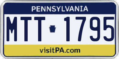 PA license plate MTT1795