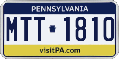PA license plate MTT1810