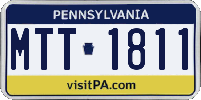 PA license plate MTT1811