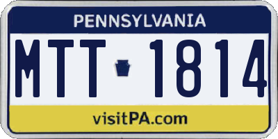 PA license plate MTT1814