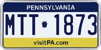 PA license plate MTT1873
