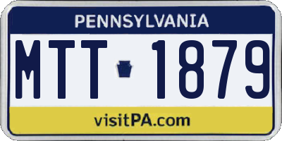 PA license plate MTT1879