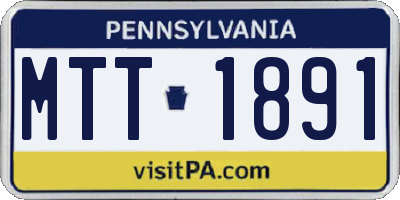 PA license plate MTT1891