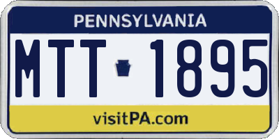 PA license plate MTT1895