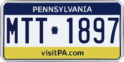 PA license plate MTT1897