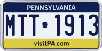 PA license plate MTT1913