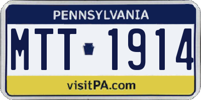 PA license plate MTT1914