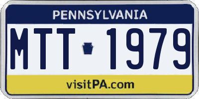 PA license plate MTT1979