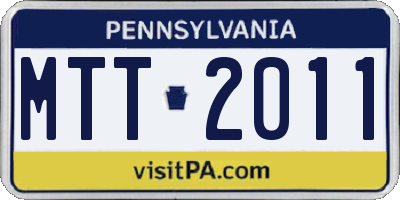 PA license plate MTT2011