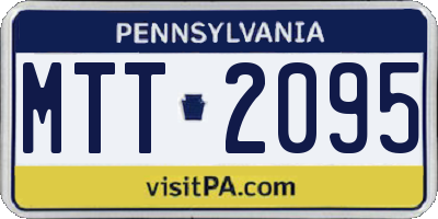 PA license plate MTT2095