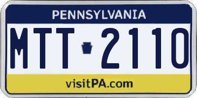 PA license plate MTT2110