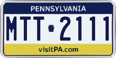 PA license plate MTT2111