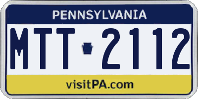 PA license plate MTT2112